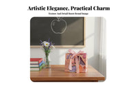 Paper Gift Bag with Handles Sturdy Paperboard Artistic Floral Gift Tote Floral Tote Bag Multi-Use for Parties