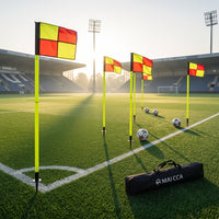 4 Pieces  Soccer Corner Flag Stable Soccer Training Poles with Flags Bright Ground Marker Kit for Match-Day Setup