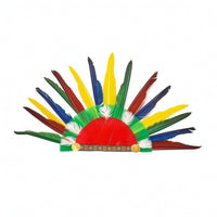 Feather Headdress Feathered Feather Headpiece Costume Headdress with Elastic Strap Lightweight Headwear Adjustable