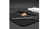 Curved Thinning Shears Ergonomic Handle Curved Dog Grooming Scissors Ice Tempered Chunker Grooming Shears for Professionals