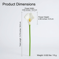 Artificial Decorator, Mini PU Flower Single Stem, Bridal Wedding Craft Projects, Party Styling, Realistic Embossed Texture