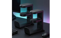 2 Pieces Clamp-on Headphone Stand Rotating Headset Stand Adjustable Headphone Holder for Gaming Hobbyists, Gaming Setups