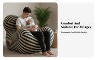 elegant design Enveloping Armchair Sculptural for-modern Frameless Foam Armchair fashionable Design Single Sofa for Young Adults, Homeowners, Living Room, perusing corner, Small areas, Home Office