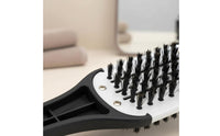2 Pieces Detangling Boar Bristle Hair Brush Anti-Frizz Hair Straightening Clamp Hollow Vented Design for Salon