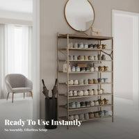 Foldable Shoe Rack Installation Multi-Tier Shoe Shelf Easy Assembly for Students, Homeowners, Dorm Room, Small Areas, Apartment