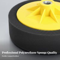fastener and Loop Fastener Wavy-Faced Polisher Disc Machine cleanable Polishing disc Reusable Buffing Wheel Highly Absorbent for auto Detailers, Auto aficionados, auto shop Technicians, Vehicle Waxing, Paint Correction, Garage