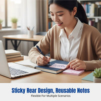 Cute Creative Sticky Notes, Vintage Cartoon Memo Pad, Tearable Notepad, Student Office Supplies, Reusable, Random Design