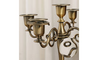 Decorative 5-Arm Candelabra Ornate 5-Arm Candle Holder Elegant Candelabra with Scroll Arms Vintage for Wedding Planners, Home Decorators, Dining Tables, Living Rooms
