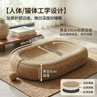 Sisal Cat Scratcher Bed with Ball, Durable, No Shedding, for Cats