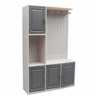 Functional Doors 1:6 Scale Furniture High Playability Dollhouse Entryway Cabinet Realistic Design Dollhouse Cabinet Detailed Craftsmanship for Doll Collectors, Hobbyists, Dioramas