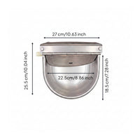 Water Bowl with Buoyant-Ball Valve Heavy-Duty Livestock Water Bowl Animal Drinker Continuous Waterer Fresh for Cattle, Farm