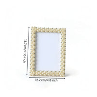 Picture Frame with Resin Border Freestanding Tabletop Photo Frame Easy to Clean Gallery Style for Newlyweds, Weddings, Dresser