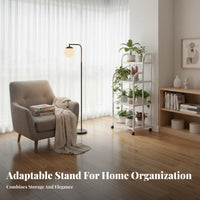 Three-Tier Plant Stand Mobile with 360° Wheels Three-Tier Rolling Planter Shelf Sturdy Duty Ventilated Shelves for Indoor, Patio