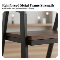 With Backrest Wrought Iron Dining Chair Minimalist Design Metal Dining Chair Sturdy and Long-Lasting Metal Frame Armchair Heavy-Duty for Cafe Owners, Homeowners, Restaurant, Cafe, Kitchen, Office