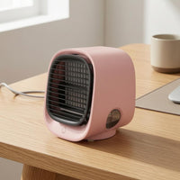 Mini Air Refrigerator Desktop Use USB Desk Fan Rounded Rectangular Home Appliance
