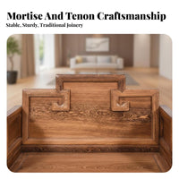 6 Pieces hardwood Wood Construction Traditional Chinese Living Room Suite Intricate Carvings Sofa and Loveseat Combo long-lasting Frame Couch Set for Homeowners, Families, Partners, Villa, Lounge Area, Reception Hall, Den