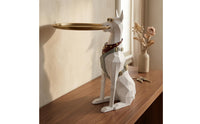 Doberman Tray Holder Faceted Resin Dog Tray Table Decorative Doberman Statue Table