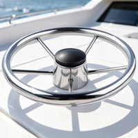 stainless steel Steering Wheel Stainless Steel Boat Steering Wheel 11-Inch for Stations