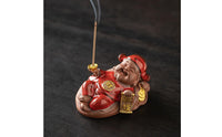 Prosperity Deity Perfumed Cone Holder Meticulously Crafted Reclining Wealth Deity Statue Distinctive Design Ceramic Figurine Perfumed Cone Burner