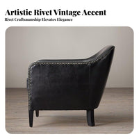wing-shaped Club Chair Traditional Country aesthetic Upholstered wing-shaped Armchair utilitarian Look Accent Seating for Homeowners, Cigar Bar, Lounge, Living Room