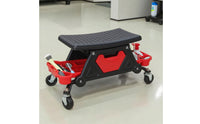 Creeper Seat with Tool Tray Padded Rolling Stool Heavy Duty Garage Stool with Tool Tray for Hobbyists