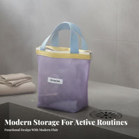 Portable Wash Bag Multi-Functional Mesh Shower Tote Lightweight Mesh Wash Tote for Journeyers, Beachgoers, Lavatory, Dormitory, Swimming Pool