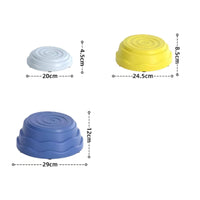 5 Pieces Stepping Stones with Non-Slip Bottom Molded Stepping Stones with Anti-Slip Pads Toy Low-Height Thickened for Children