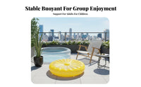 Highly Buoyant Inflatable Lemon Slice Inflatable Lounger Oversized Yellow Lemon Water Bed Comfortable Novelty Food Inflatable Lounger Long-Lasting for Adults, Kids, Beach, Vacation, Lake