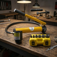 Portable Manual Hydraulic Hole Puncher Long-Lasting Hydraulic Hole Punch Kit Efficient Cutting Tool Handheld for Mechanics, Workshop