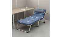 Single Folding Bed Sit or Lie Convertible Use Foldable Napping Cot Removable Cushion Adjustable Recliner Chair for Home, Office, Hospital