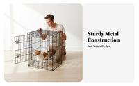 Configurable Design Metal Wire Pet Fence Easy Assembly Foldable Dog Pen Indoor Outdoor Use Portable Pet Exercise Pen No Tools Required for Small Dogs, Young Dogs