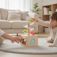Wooden Ball Tracker Montessori Ball Drop Toy Developmental for Playroom, Nursery