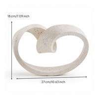 Geometric Continuous Loop Statue Modern Loop Mineral-Finish Decorative Object-Decorative Piece for Living Room, Office