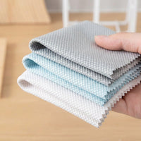 Fish Scale Microfibre Cloth, Cleaning Cloths for Glass and Mirrors, 30cm x 40cm Mixed Three Stripes Serged Microfiber Piece