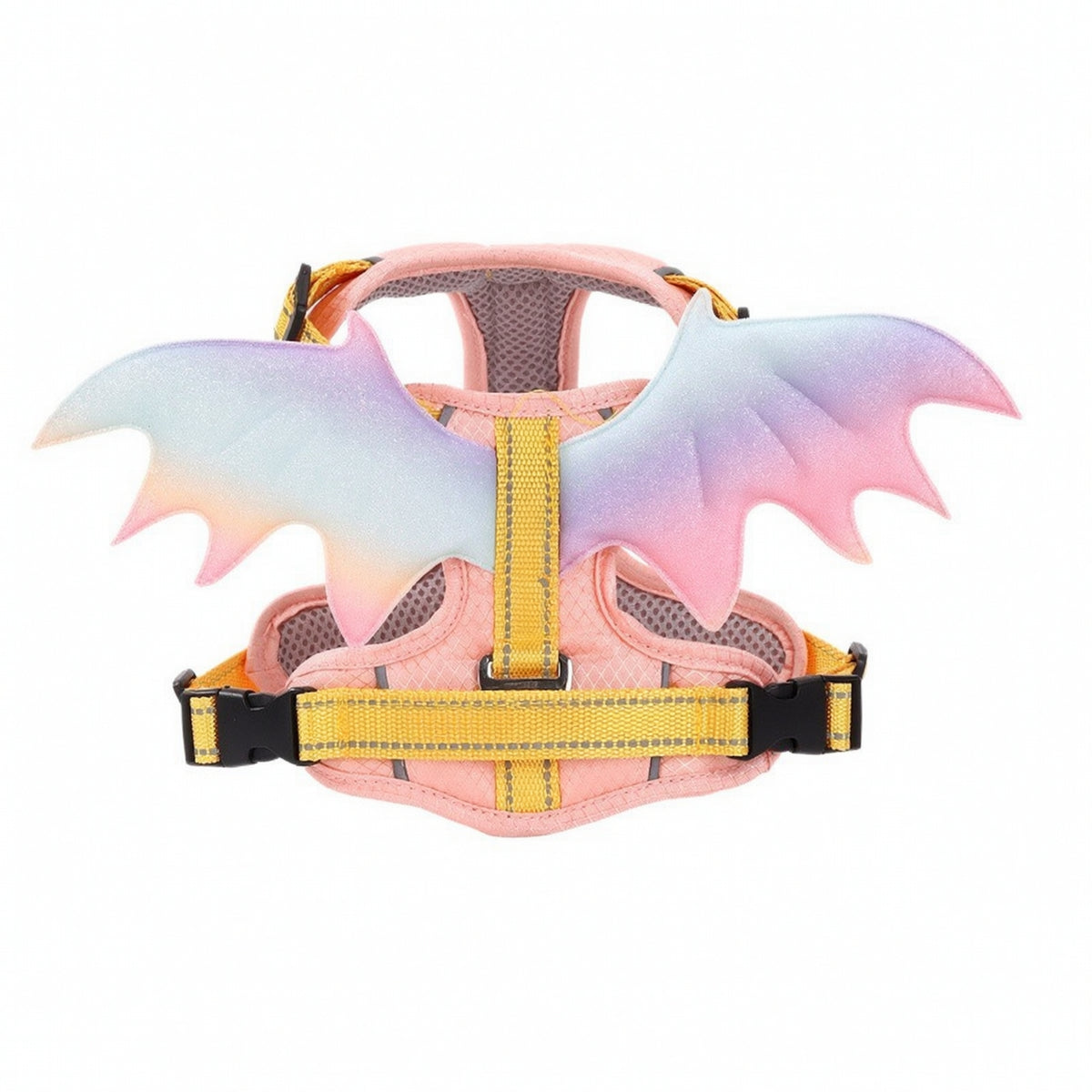 Angel Wing Dog Harness Rainbow Harness with Wings Adjustable for Daily Walks