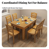 Dining Table and Chairs Set Space-Saving Solid Wood Dining Set Construction for Apartment Dwellers, Families, Small Areas, Family Meals, Home