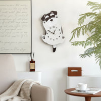 Schnauzer Wall Clock Black and White Canine Wall Clock Decorative for Living Room, Bedroom, Home Office