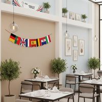 Festive Atmosphere National Flag String Banner Easy to Hang International Country Flag String Vibrant Colors Football Theme Bunting Lightweight for Bar Owners, Pubs, Restaurants, Game Viewing, Parties