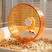Silent Hamster Exercise Wheel and 22cm Hamster Wheel, Large Hamster Wheel for Hedgehogs, Cage-Mounted Dual-Axis Design with Ridged Surface