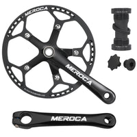 Crankset with Five-Bolt Chainring Mount Unibody Folding Bike Crankset Low-Profile Crank Arms for Cyclists