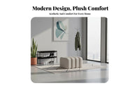 Luxurious Design Rectangular Ottoman Bench Soft and Comfortable Segmented Ottoman Thick Cushion Long Stool Multi-Purpose for Interior Decorators, Shop Owners, Entryway, Bedroom, Dressing Room, Retail Shop