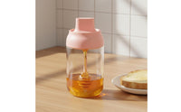 Japanese Design Glass Seasoning Jar with Spoon Lid Multi-Purpose All-in-Single Seasoning Dispenser Moisture-Proof Seal Condiment Pot with Integrated Utensil for Pantry Organization, BBQ