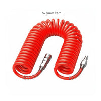 Self-Retracting PU Coiled Air Tube High Pressure Resistant Spiral Pneumatic Hose Flexible for Auto Repair, Garage, Workshop