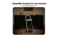 Space-Saving Foldable Counter Stool Portable Foldable Pubstool with Back Support No Assembly Needed Household Seating Sturdy Construction for Apartment Dwellers, Business Owners, Kitchen, Home Bar, Small Apartments, Balcony