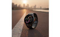 Bluetooth Calling Smartwatch Fitness Smart Watch with Metal Bracelet Smartwatch with Flashlight Outdoor Sporty for Men