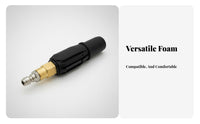 1/4 Inch Quick Connect Foam Nozzle Adjustable Spray Pattern High Pressure Foam Nozzle Heavy Duty Brass Power Washing Accessory