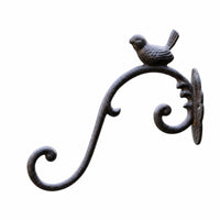 Home Decor Decorative Vintage Wall Hook Leaf Details Cast Metal Avian Hook for Hallway