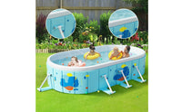 No-Assembly Foldable Pool with Support Legs Easy Setup Collapsible Swimming Pool Stable Compact for Backyard