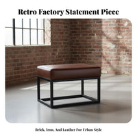 warehouse Aesthetic manufacturing-inspired Frame Couch Retro Design Upholstered 3-Seater sturdy Wood Armrests Sofa comfortable Upholstery for Business Owners, Homeowners, Interior Designers, Bar, Coffee Shop, Office, Lounge Area