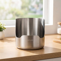 Stainless Steel Utensil Holder Compact Utensil Holder with Cutout Rust-Resistant for Cooktop Side